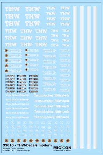 Decals für thw modern weiß - thw,