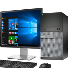 SCHNELLER COMPUTER PC i5 4. QUAD DESKTOP TOWER PC & TFT SET 16GB WINDOWS 10 SSD & HDD