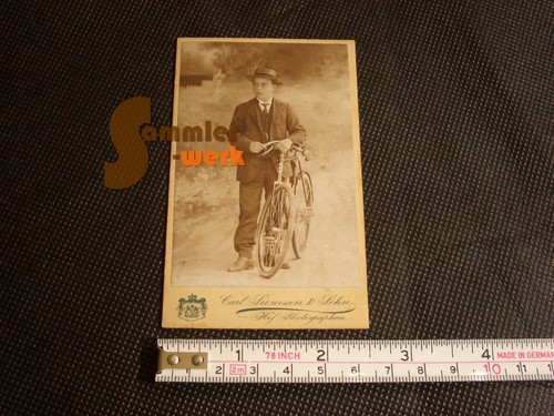 Altes kab cdv foto radfahrer - kab,