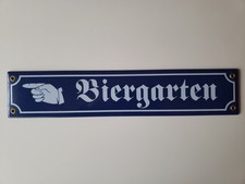 Emailschild Biergarten Hinweis-Schild  /  Top-Zustand