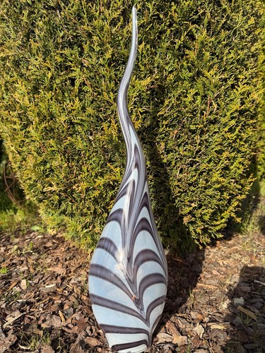 Glas gartenfackel 60cm schwarz - gartenfackel,