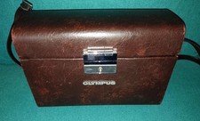 Olympus Kamera-/ Objektiv-Tasche aus Leder in braun