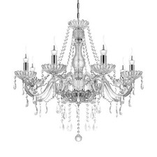 8-Arm Klassisch K5 Kristall Glas Kronleuchter Pendel Hänge Lampe Lüster