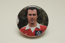 Button Franz Beckenbauer HSV Pin Anstecker 37 mm Fußball kein Trikot Hamburg