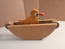 Holzente Ente Wackelente Schwimmente Kinderspielzeug, Vintage
