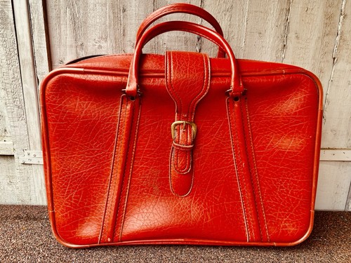 Roter vintage koffer 70er - roter,