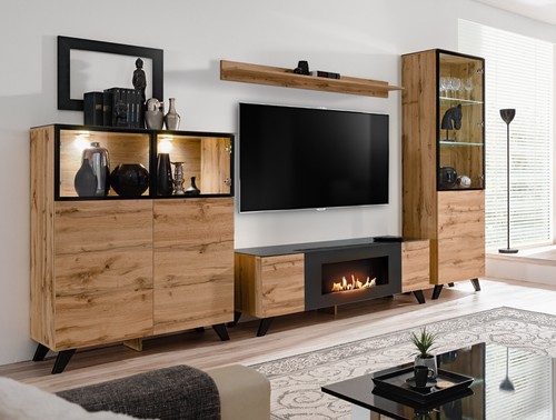 Wohnwand anbauwand wohnzimmer - wohnwand,