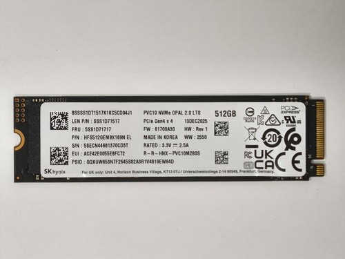 Hynix 512gb nvme pcie - hynix,