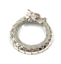 Silber Lupe Monokel mit Drache