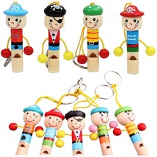 Holzpfeifen Kinder, 12 Stück