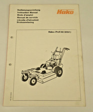 Bedienungsanleitung Hako-Profi 92 (8151) Rasenmäher Original Hako Hausdruckerei