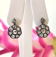 Viktorianische Ohrringe Diamanten Rosenschliff Gold 585 Antik 14k Antique...