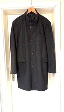 Feraud Herrenmantel Wollmantel Herrenjacke anthrazit Wolle Cashmere Größe 54 NEU