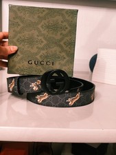 Gucci Herren Gürtel Schwarz Mit Grau
