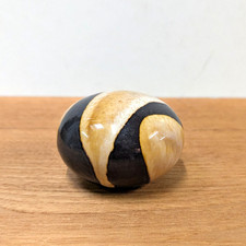 ADALBERT SCRIBA DARMSTADT KERAMIK KUGEL OBJEKT GELBE GLASUR STUDIOKERAMIK