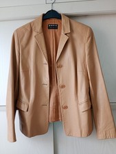 Leder jacke lammnappa - jacke, cognac