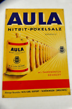 Blechschild Aula Nitrit-Pökelsalz Siedesalz 36cmx25cm Metallschild NK-153