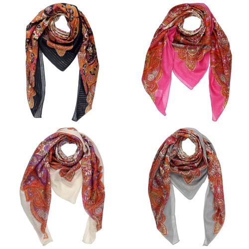 Baumwolltuch paisley blumen - baumwolltuch,
