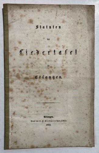 Statuten der liedertafel - der, zu