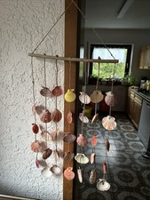 Tolles Mobile mit lauter Meeresmuscheln Muscheln Holz Handarbeit Natur Schnur