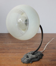 Antike Jugendstil Lampe Messing Glas Wandlampe