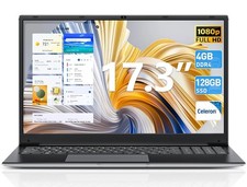 SGIN 17,3 Zoll FHD J4105 Laptop Intel 4GB RAM 128GB SSD Notebook WiFi Windows 11
