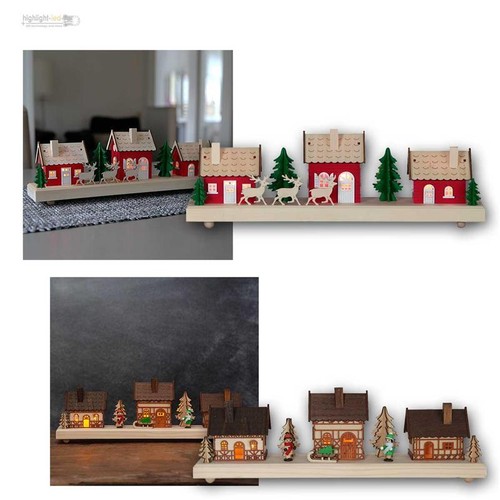 Weihnachtshaus mit led - mit,