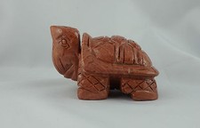 Riesige Schildkröte aus ROTER JASPIS ca. 104 x 71 mm Edelstein-Tier