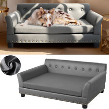 XXL Hundesofa Luxus Leder Hundebett Hundematte Haustiersofa mit High Rückenlehne