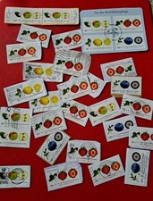 29 X ZM "OBSTSORTEN "1SATZ ERSTTAGSTEMPEL", a Papier! OR. FOTO! 