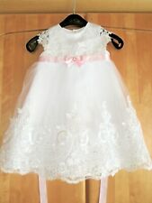Taufkleid Mädchen weiß mit Spitze Gr. 86 plus Zubehör