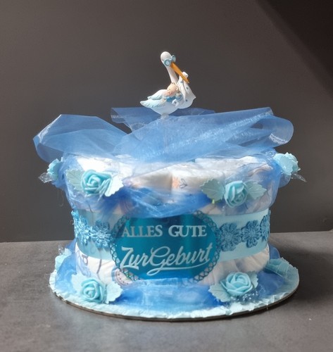 Windeltorte mit storch - windeltorte,