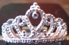 925 Silber Kronen Ring Tiara