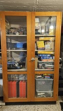 Vitrinenschrank, Vitrine, Vintage Modellbauschrank, Vitrine, Glas