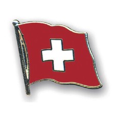 Flaggen-Pin vergoldet Schweiz