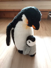 Plüschtier Kuscheltier Pinguin Mutter mit Baby Uni-Toys ca. 29 cm groß