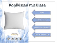 Kissen Kopfkissen Qualität Daunen - Feder Kissen diverse 22 Größen und Stärken 