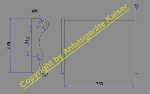 Koppelhaken anbaukonsole für - koppelhaken,,