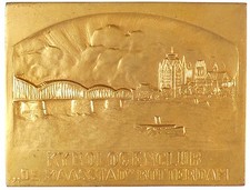 Stadt Blick Brücke Hunde