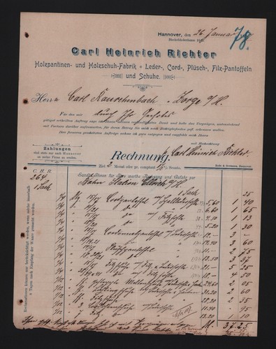Hannover rechnung 1897 - hannover,, carl