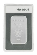 Silberbarren Heraeus 100 Gramm