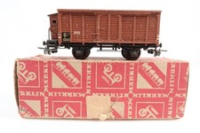 Märklin 312 Gedeckter Güterwagen Bremserhaus Guss 800 in alter Rauten-OVP