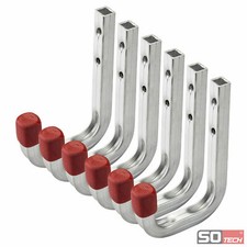 6 OrgaTech Gerätehalter Wandhaken Allzweckhaken Haken Stahl verzinkt 80 x 120mm
