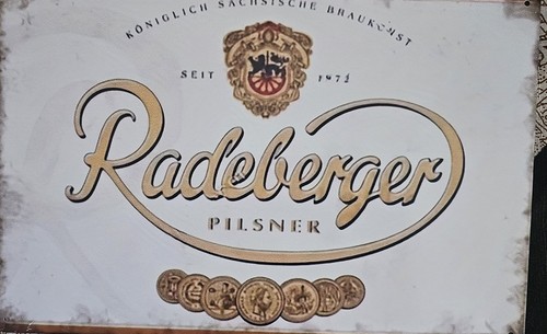Blechschild radeberer bier - blechschild,