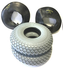 2x Reifen 4.00-5 grau + 2x Schlauch WV für Elektro Mobil Scooter Rollstuhl