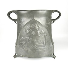 Jugendstil zinn sektkühler - jugendstil,