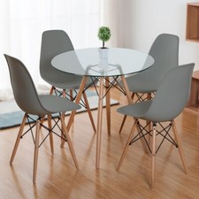 Runder Tisch Glas Klar Top Küchentheke Bistro Bar Kaffeeseite Wohnzimmer