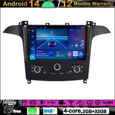 9"Android 14 Autoradio GPS SAT Navi DAB Carplay Stereo For Ford S-Max  2006-2015