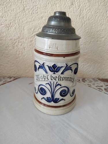 Bierkrug alt 1900 mit - bierkrug,