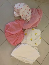 ღ ♥ 4 Spannbettlaken für Baby- & Kinderbett +Wasserdichter Matratzenschoner ♥ ღ